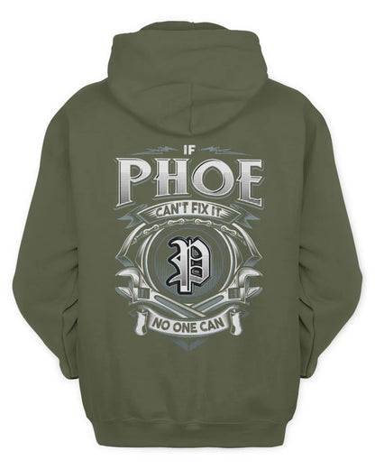 PHOE AP81-K4-626 - Personalized Ahmed Quote Apparel “If Ahmed Can't Fix It, No One Can” - Unisex Hoodie - Military Green