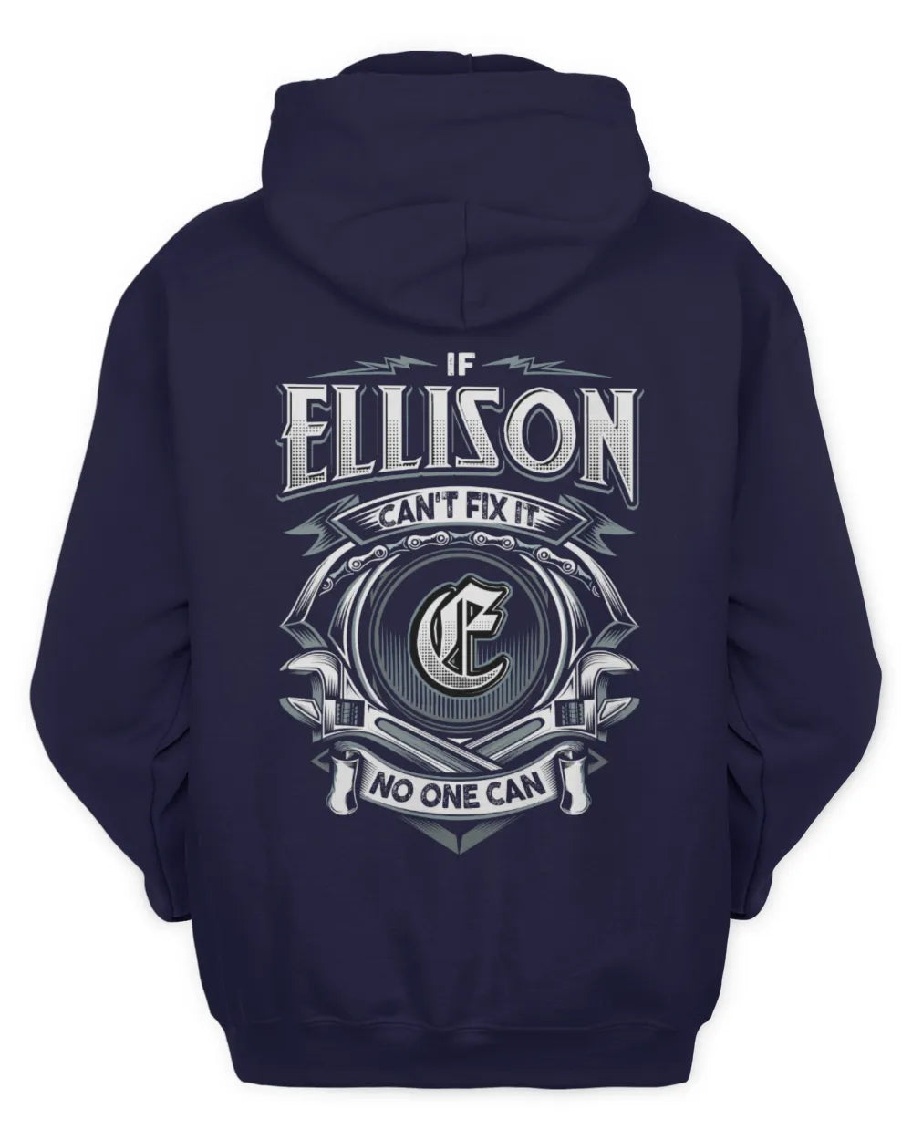 ELLISON AP81-K4-626 - Personalized Ahmed Quote Apparel “If Ahmed Can't Fix It, No One Can” - Unisex Hoodie - Navy