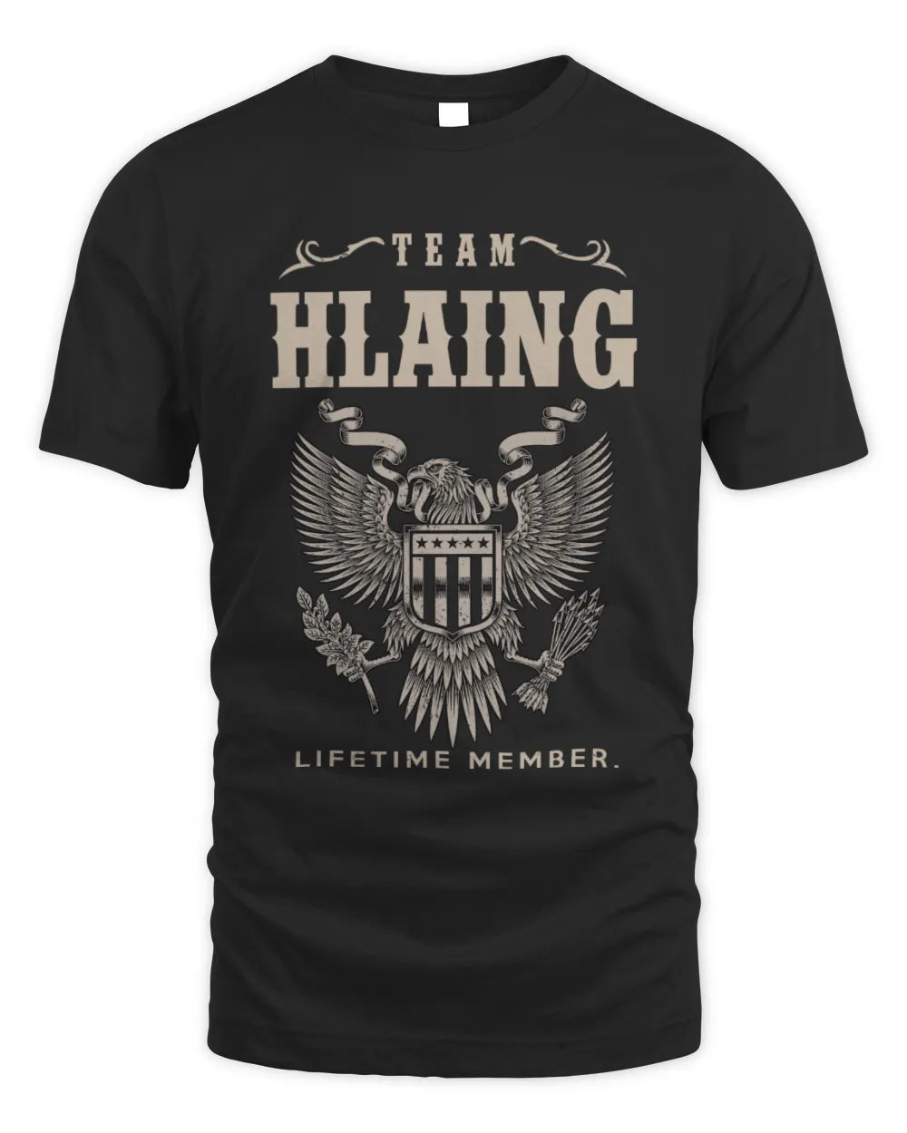 HLAING TP06-K82 – Personalized Classic Style Apparel “Team NAME Lifetime Member” - Unisex Standard T-Shirt - Black