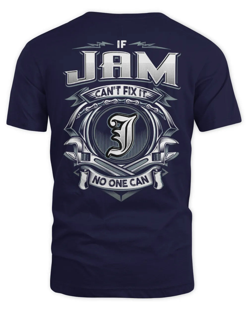 JAM AP81-K4-626 - Personalized Ahmed Quote Apparel “If Ahmed Can't Fix It, No One Can” - Unisex Standard T-Shirt - Navy