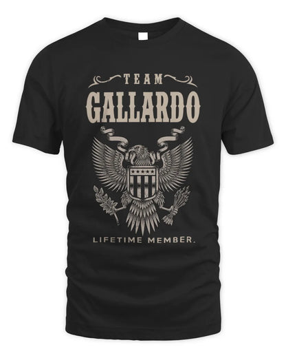 GALLARDO TP06-K82 – Personalized Classic Style Apparel “Team NAME Lifetime Member” - Unisex Standard T-Shirt - Black