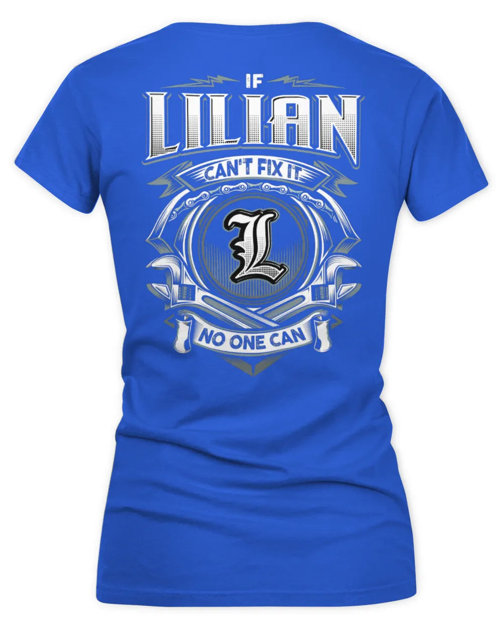 LILIAN AP81-K4-626 - Personalized Ahmed Quote Apparel “If Ahmed Can't Fix It, No One Can” - Women's V-Neck T-Shirt - Royal