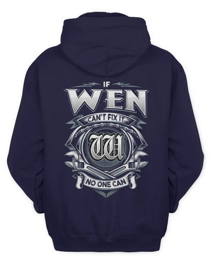 WEN AP81-K4-626 - Personalized Ahmed Quote Apparel “If Ahmed Can't Fix It, No One Can” - Unisex Hoodie - Navy