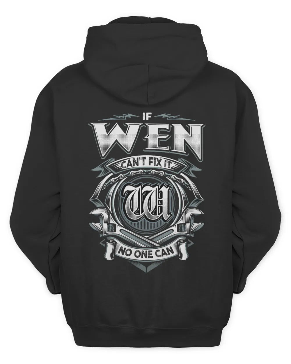 WEN AP81-K4-626 - Personalized Ahmed Quote Apparel “If Ahmed Can't Fix It, No One Can” - Unisex Hoodie - Black