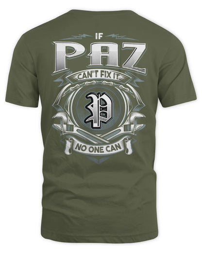 PAZ AP81-K4-626 - Personalized Ahmed Quote Apparel “If Ahmed Can't Fix It, No One Can” - Unisex Standard T-Shirt - Military Green