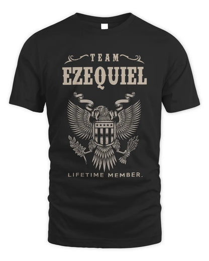 EZEQUIEL TP06-K82 – Personalized Classic Style Apparel “Team NAME Lifetime Member” - Unisex Standard T-Shirt - Black