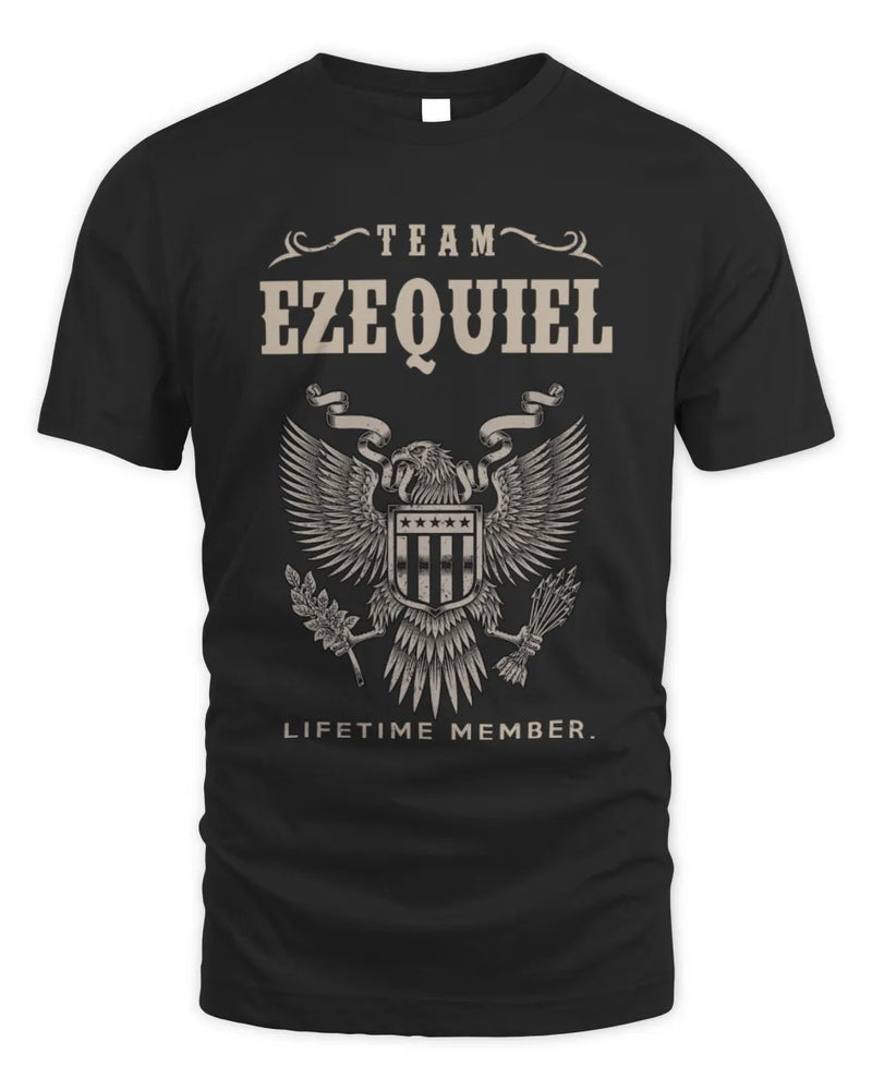 EZEQUIEL TP06-K82 – Personalized Classic Style Apparel “Team NAME Lifetime Member” - Unisex Standard T-Shirt - Black