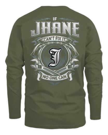JHANE AP81-K4-626 - Personalized Ahmed Quote Apparel “If Ahmed Can't Fix It, No One Can” - Men's Long Sleeved T-Shirt - Military Green