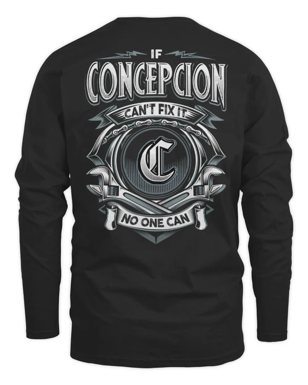 CONCEPCION AP81-K4-626 - Personalized Ahmed Quote Apparel “If Ahmed Can't Fix It, No One Can” - Men's Long Sleeved T-Shirt - Black
