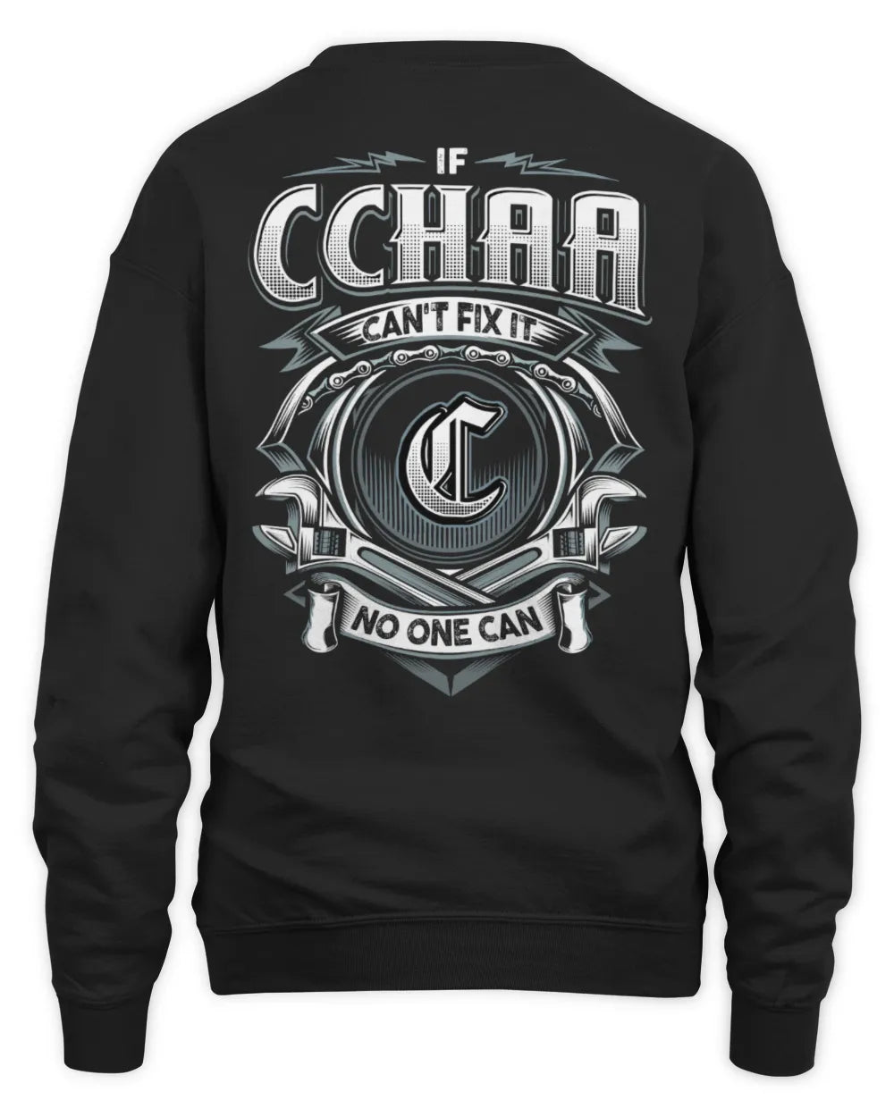 CCHAA AP81-K4-626 - Personalized Ahmed Quote Apparel “If Ahmed Can't Fix It, No One Can” - Unisex Sweatshirt - Black