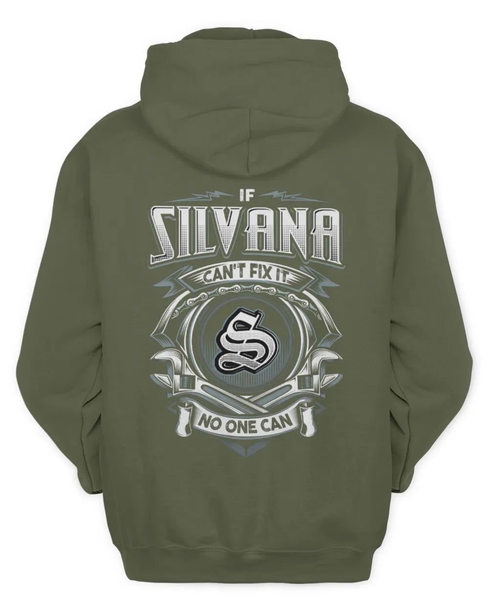 SILVANA AP81-K4-626 - Personalized Ahmed Quote Apparel “If Ahmed Can't Fix It, No One Can” - Unisex Hoodie - Military Green