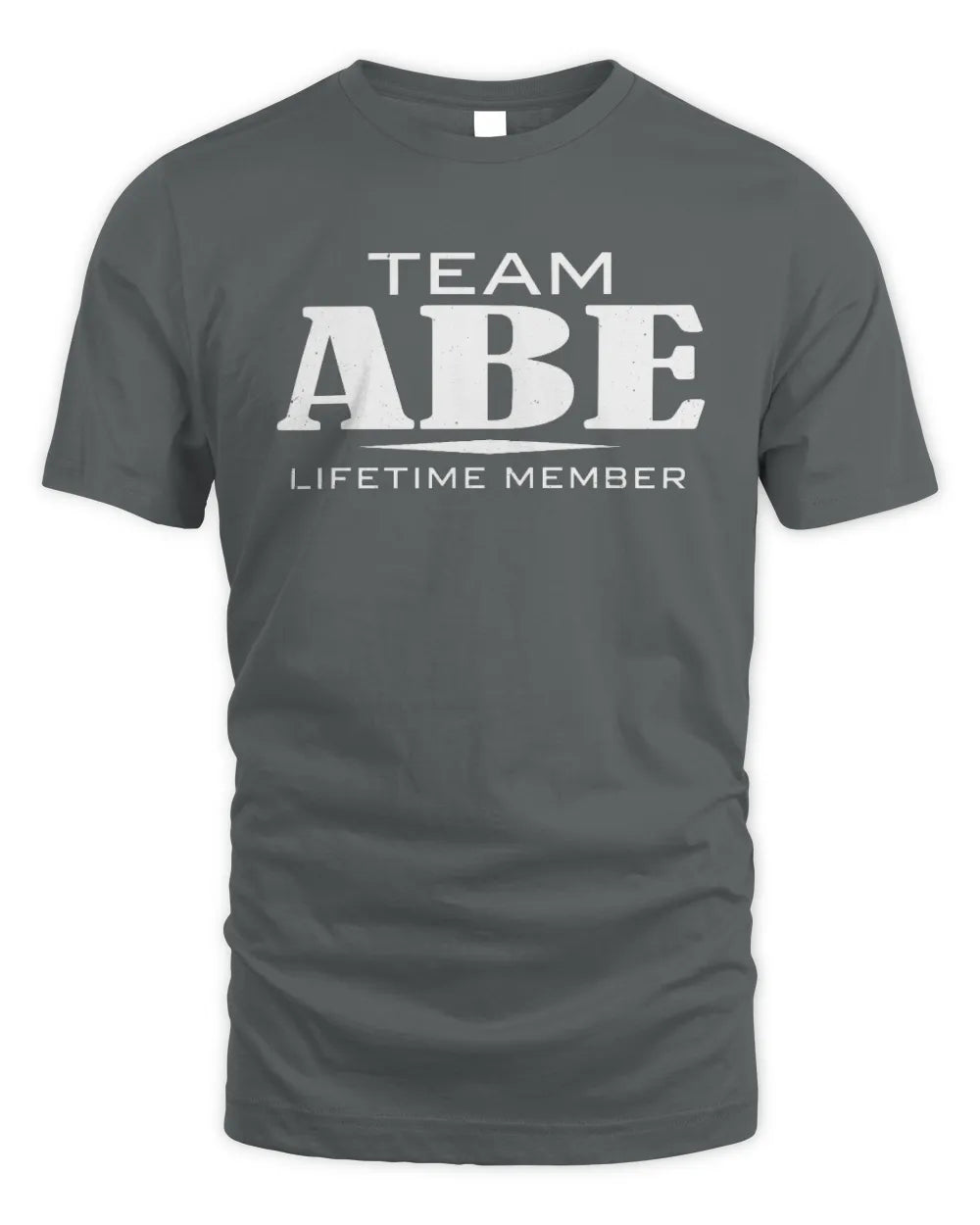 ABE BL62-K4-128 - Personalized “Team NAME Lifetime Member” - Unisex Standard T-Shirt - Charcoal