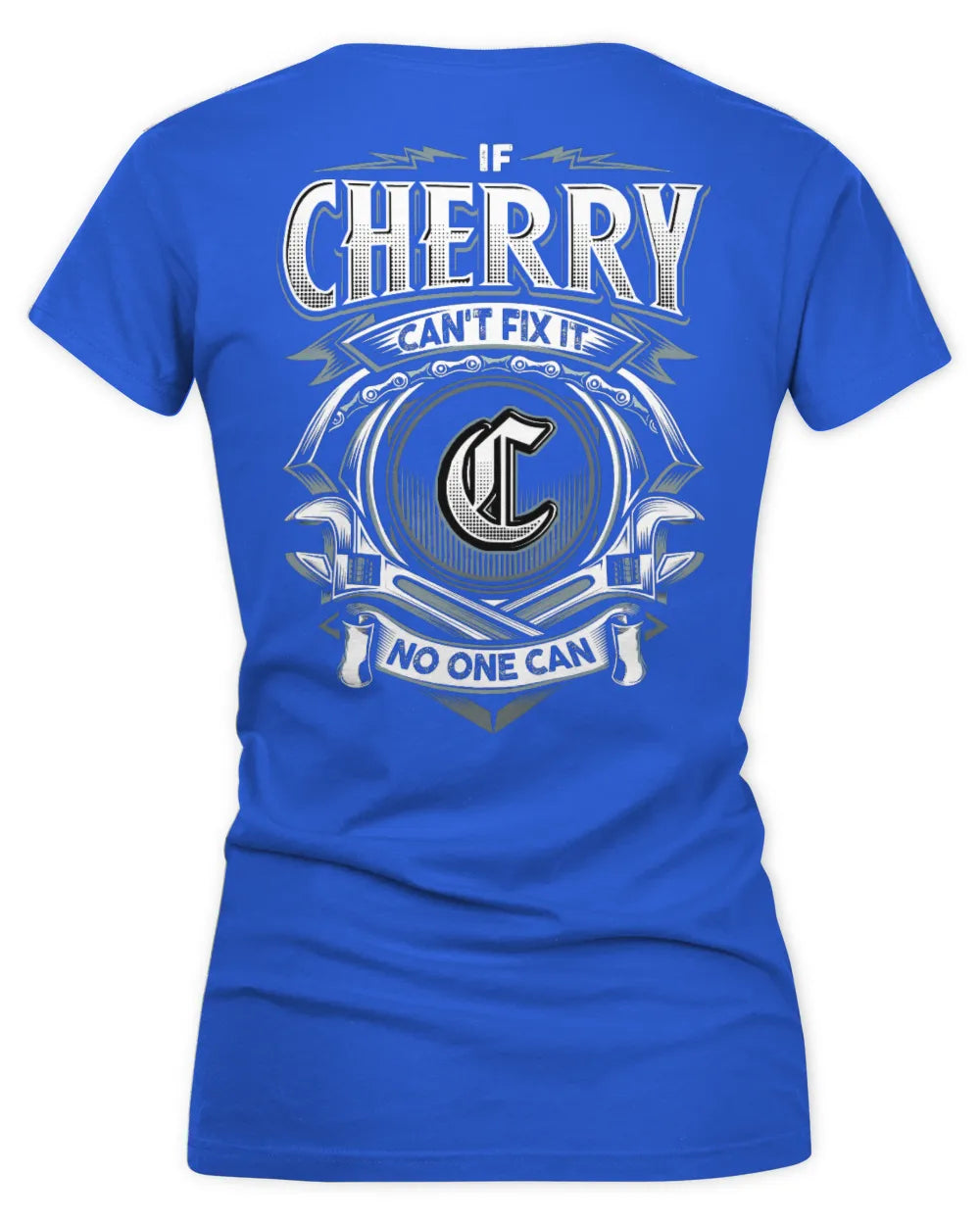 CHERRY AP81-K4-626 - Personalized Ahmed Quote Apparel “If Ahmed Can't Fix It, No One Can” - Women's V-Neck T-Shirt - Royal