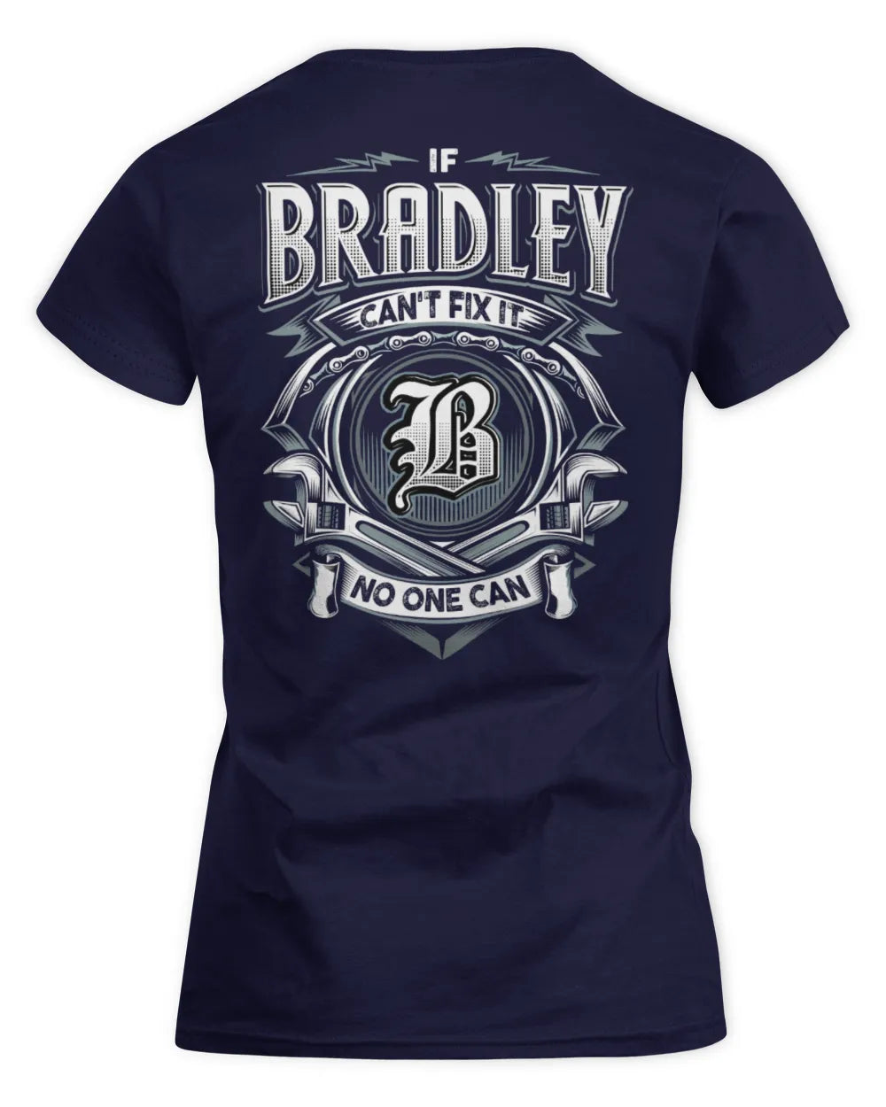 BRADLEY AP81-K4-626 - Personalized Ahmed Quote Apparel “If Ahmed Can't Fix It, No One Can” - Women's Standard T-Shirt - Navy