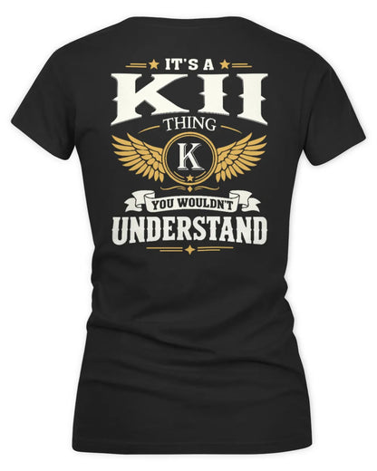KII KT06-M008 It’s a [NAME] Thing – You Wouldn’t Understand | Personalized Vintage T-Shirt - Women's V-Neck T-Shirt - Black