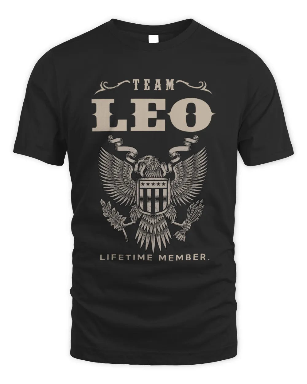 LEO TP06-K82 – Personalized Classic Style Apparel “Team NAME Lifetime Member” - Unisex Standard T-Shirt - Black