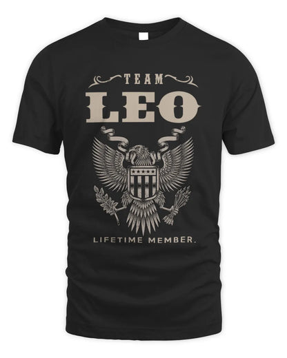 LEO TP06-K82 – Personalized Classic Style Apparel “Team NAME Lifetime Member” - Unisex Standard T-Shirt - Black