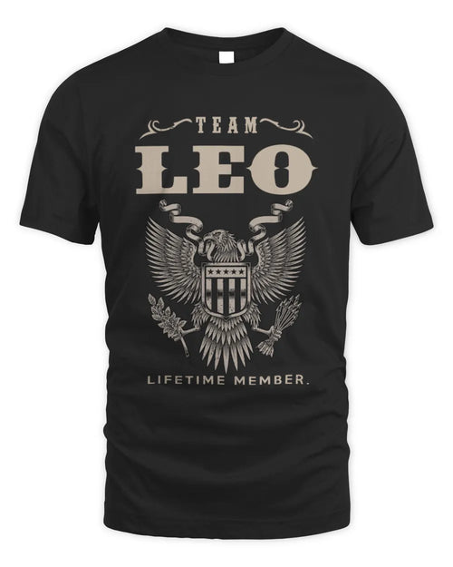 LEO TP06-K82 – Personalized Classic Style Apparel “Team NAME Lifetime Member” - Unisex Standard T-Shirt - Black