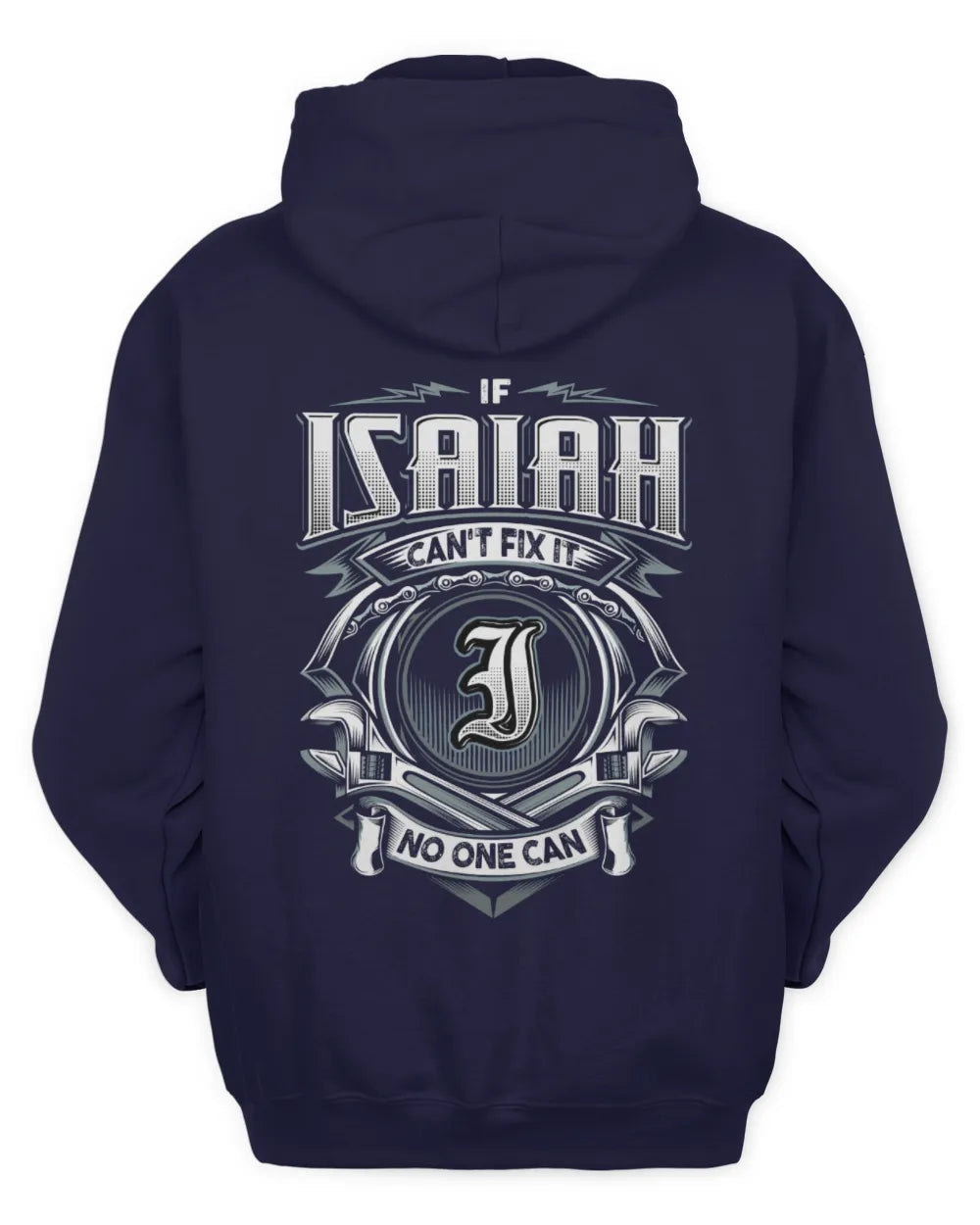 ISAIAH AP81-K4-626 - Personalized Ahmed Quote Apparel “If Ahmed Can't Fix It, No One Can” - Unisex Hoodie - Navy
