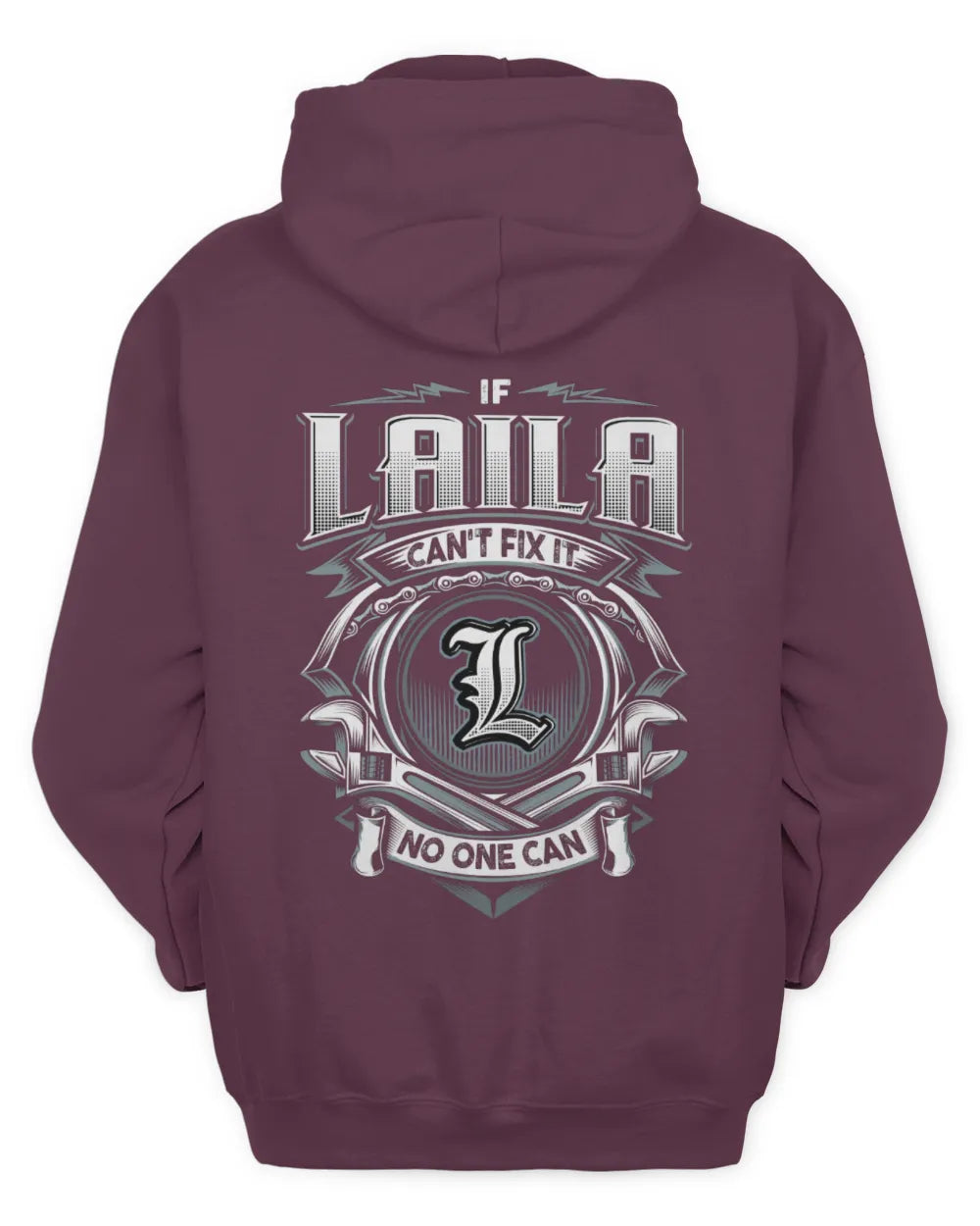 LAILA AP81-K4-626 - Personalized Ahmed Quote Apparel “If Ahmed Can't Fix It, No One Can” - Unisex Hoodie - Maroon