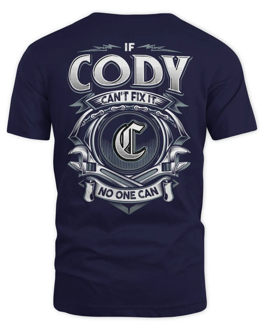 CODY AP81-K4-626 - Personalized Ahmed Quote Apparel “If Ahmed Can't Fix It, No One Can” - Unisex Standard T-Shirt - Navy