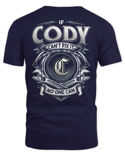 CODY AP81-K4-626 - Personalized Ahmed Quote Apparel “If Ahmed Can't Fix It, No One Can” - Unisex Standard T-Shirt - Navy