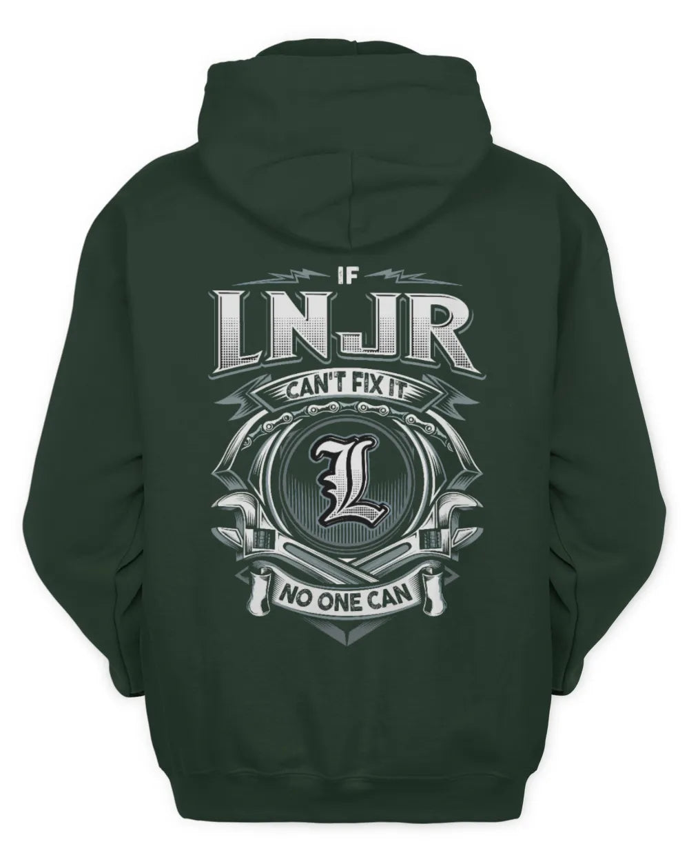 LNJR AP81-K4-626 - Personalized Ahmed Quote Apparel “If Ahmed Can't Fix It, No One Can” - Unisex Hoodie - Forest Green