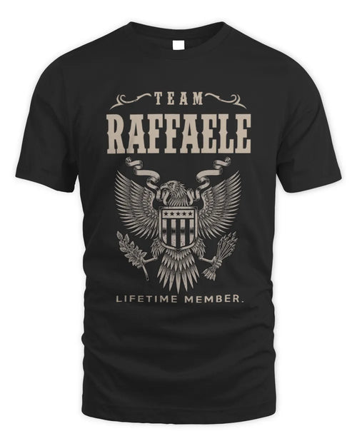 RAFFAELE TP06-K82 – Personalized Classic Style Apparel “Team NAME Lifetime Member” - Unisex Standard T-Shirt - Black