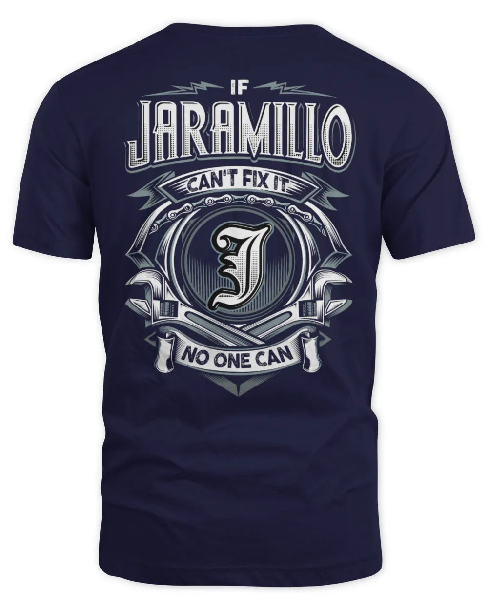 JARAMILLO AP81-K4-626 - Personalized Ahmed Quote Apparel “If Ahmed Can't Fix It, No One Can” - Unisex Standard T-Shirt - Navy
