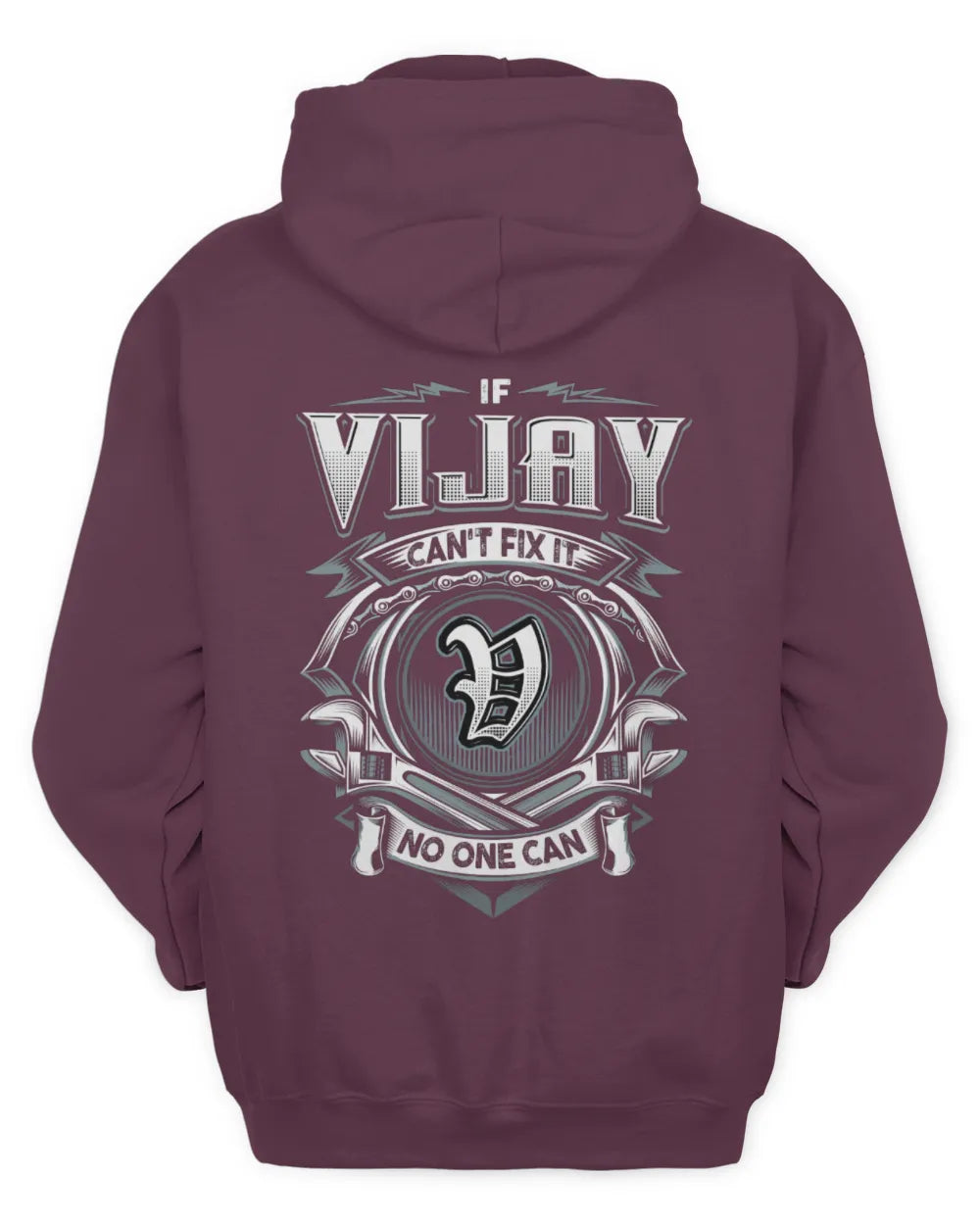 VIJAY AP81-K4-626 - Personalized Ahmed Quote Apparel “If Ahmed Can't Fix It, No One Can” - Unisex Hoodie - Maroon
