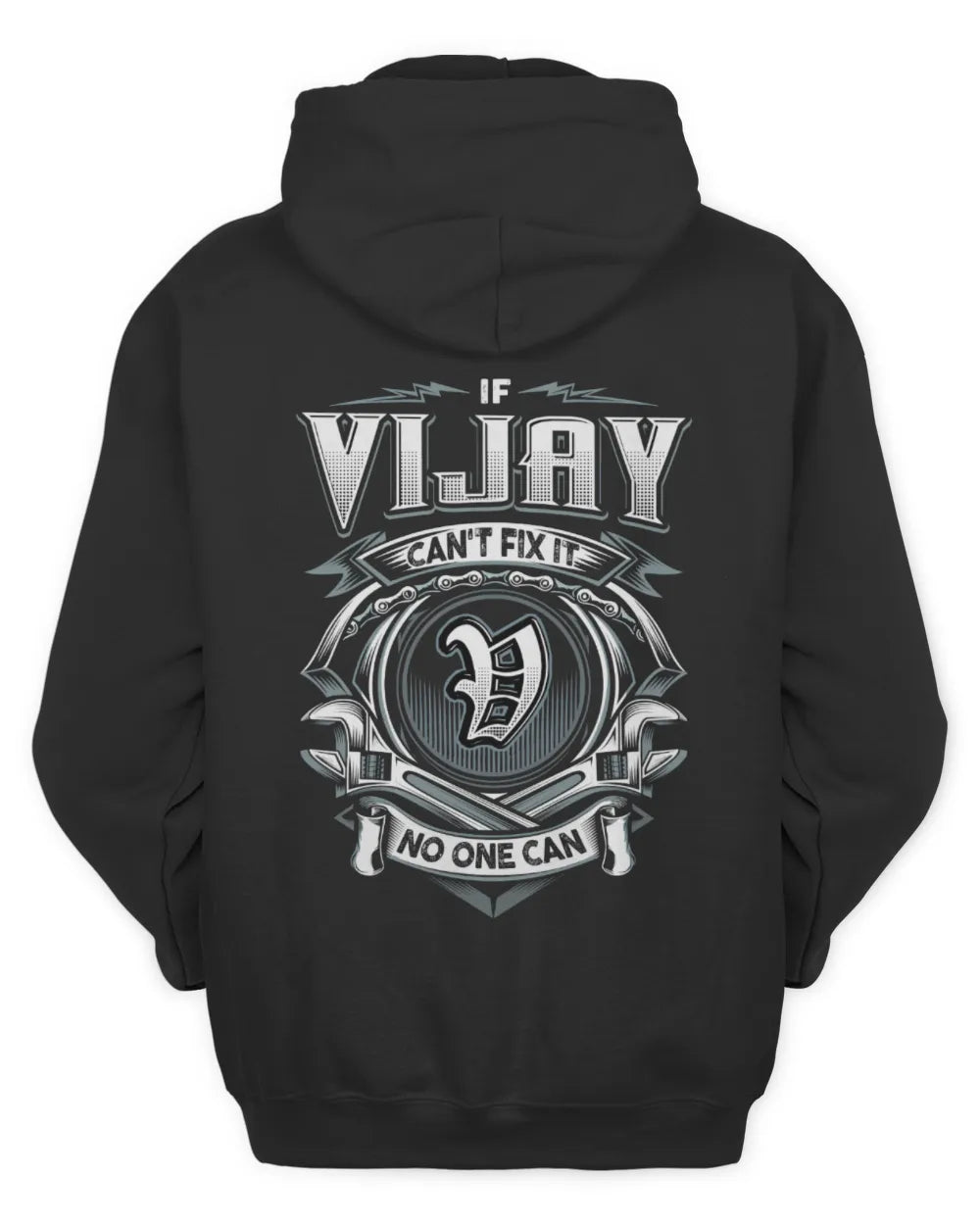 VIJAY AP81-K4-626 - Personalized Ahmed Quote Apparel “If Ahmed Can't Fix It, No One Can” - Unisex Hoodie - Black