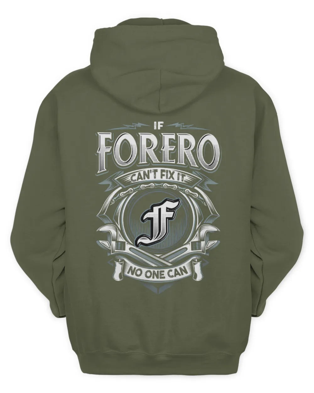FORERO AP81-K4-626 - Personalized Ahmed Quote Apparel “If Ahmed Can't Fix It, No One Can” - Unisex Hoodie - Military Green