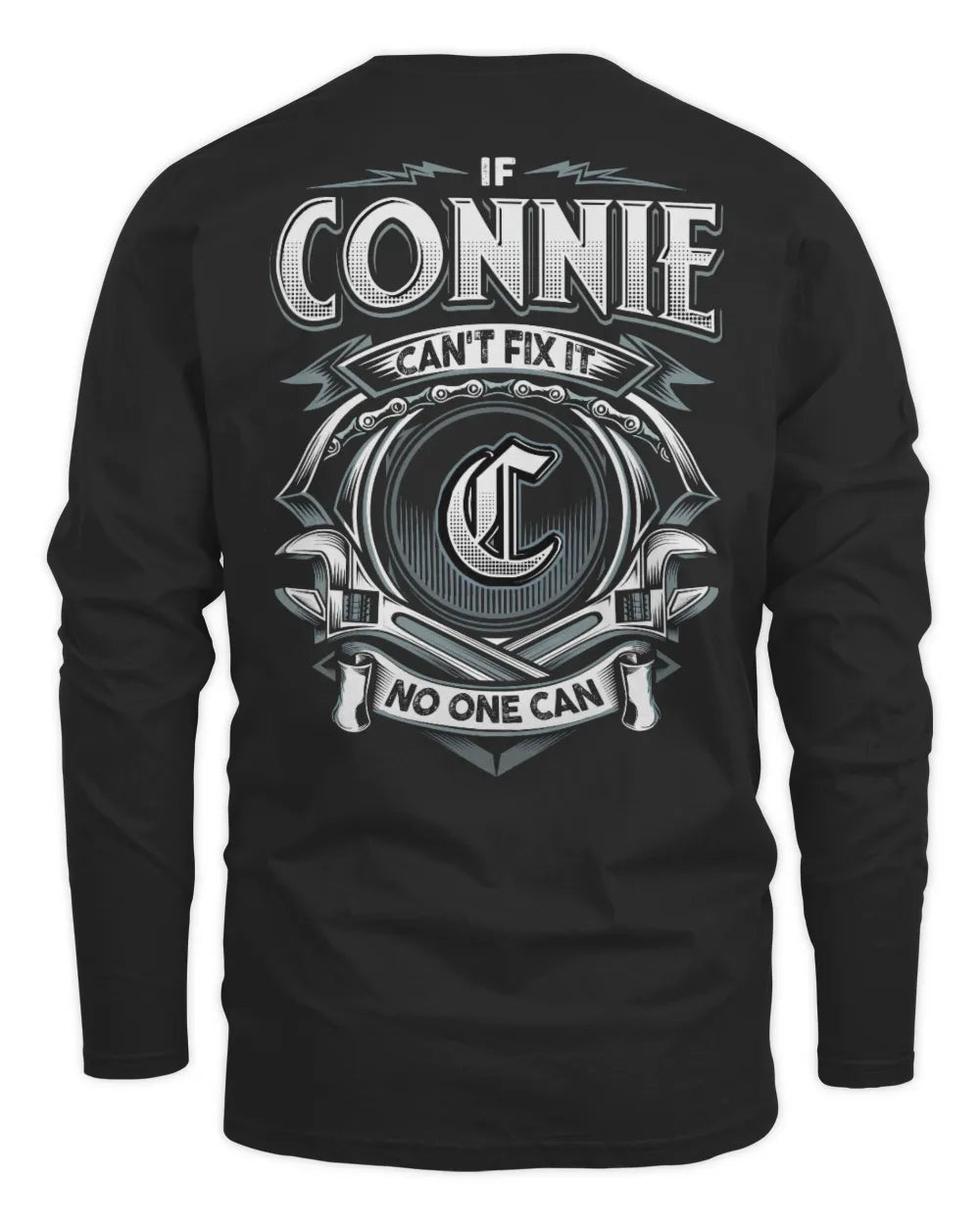 CONNIE AP81-K4-626 - Personalized Ahmed Quote Apparel “If Ahmed Can't Fix It, No One Can” - Men's Long Sleeved T-Shirt - Black