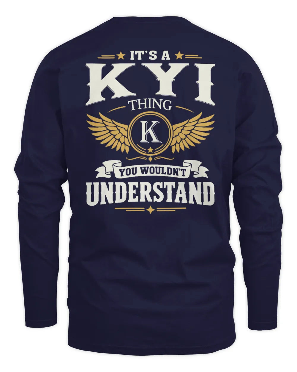 KYI KT06-M008 It’s a [NAME] Thing – You Wouldn’t Understand | Personalized Vintage T-Shirt - Men's Long Sleeved T-Shirt - Navy