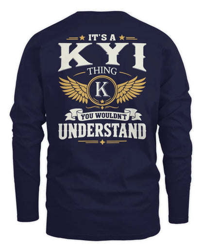 KYI KT06-M008 It’s a [NAME] Thing – You Wouldn’t Understand | Personalized Vintage T-Shirt - Men's Long Sleeved T-Shirt - Navy