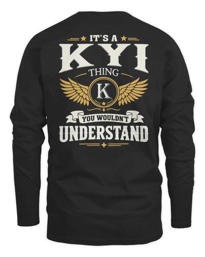 KYI KT06-M008 It’s a [NAME] Thing – You Wouldn’t Understand | Personalized Vintage T-Shirt - Men's Long Sleeved T-Shirt - Black