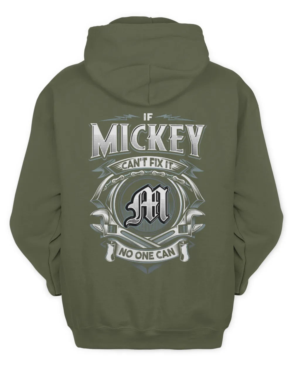 MICKEY AP81-K4-626 - Personalized Ahmed Quote Apparel “If Ahmed Can't Fix It, No One Can” - Unisex Hoodie - Military Green