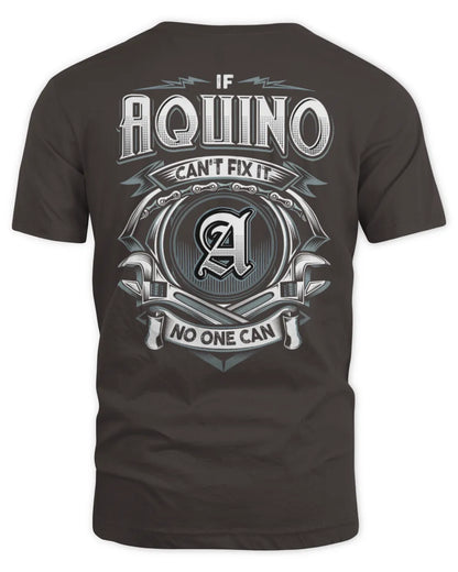 AQUINO AP81-K4-626 - Personalized Ahmed Quote Apparel “If Ahmed Can't Fix It, No One Can” - Unisex Standard T-Shirt - Dark Chocolate