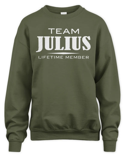 JULIUS BL62-K4-128 - Personalized “Team NAME Lifetime Member” - Unisex Sweatshirt - Military Green