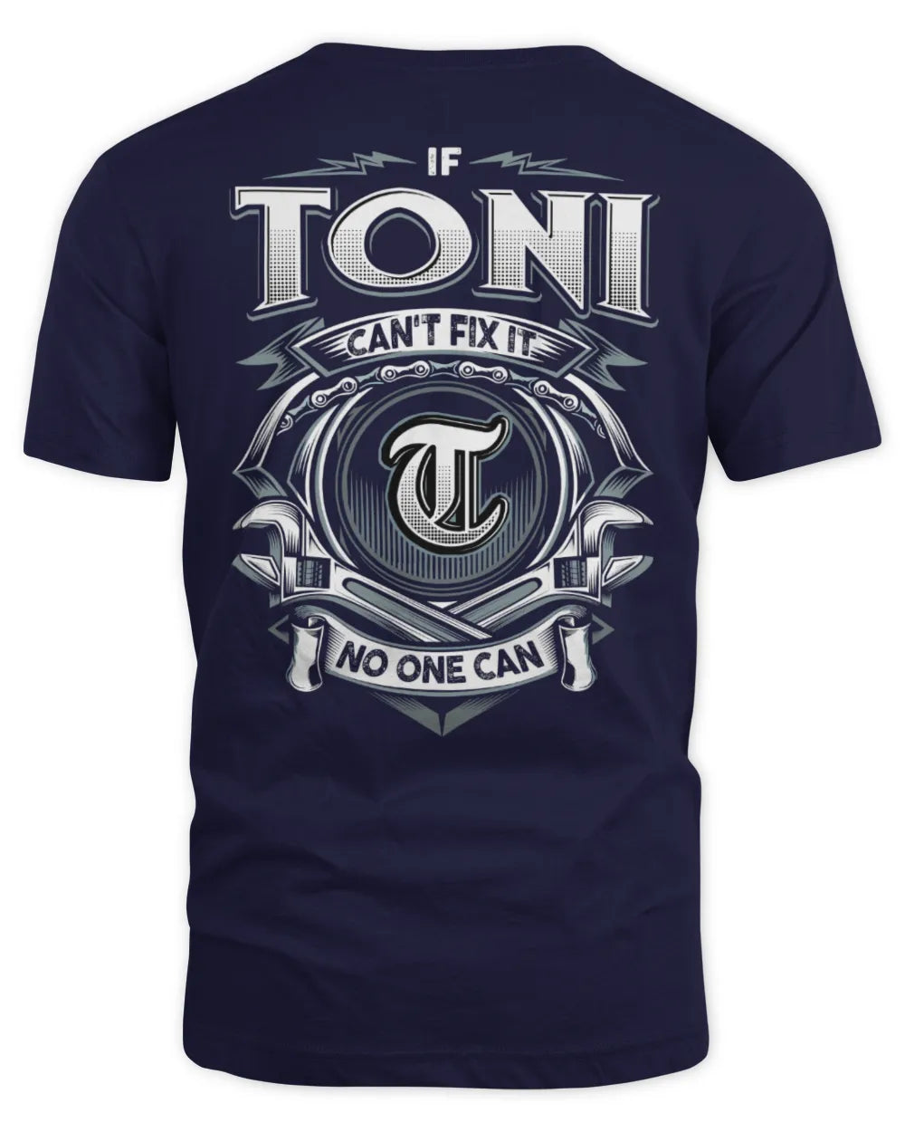 TONI AP81-K4-626 - Personalized Ahmed Quote Apparel “If Ahmed Can't Fix It, No One Can” - Unisex Standard T-Shirt - Navy