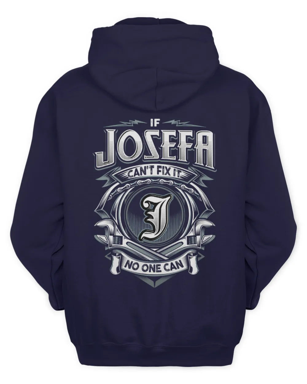 JOSEFA AP81-K4-626 - Personalized Ahmed Quote Apparel “If Ahmed Can't Fix It, No One Can” - Unisex Hoodie - Navy