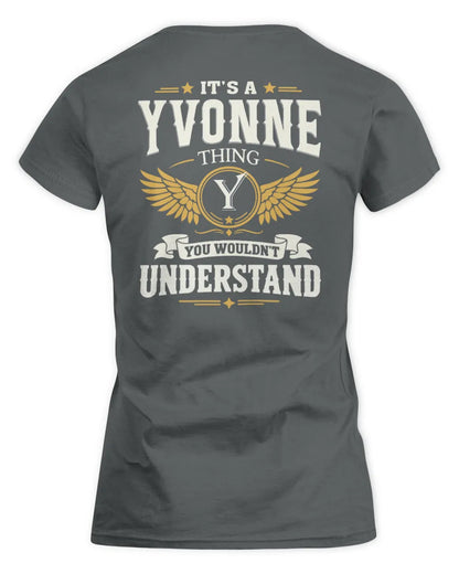 YVONNE KT06-M008 It’s a [NAME] Thing – You Wouldn’t Understand | Personalized Vintage T-Shirt - Women's Standard T-Shirt - Charcoal
