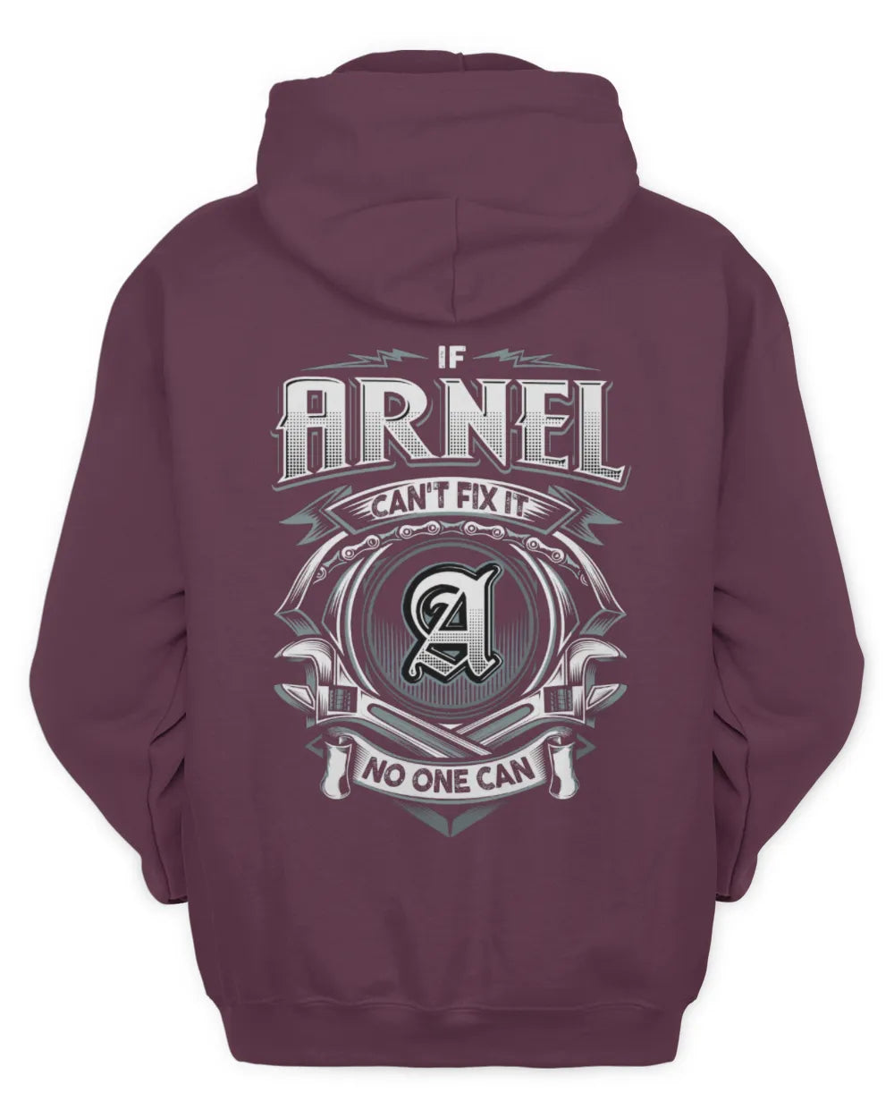 ARNEL AP81-K4-626 - Personalized Ahmed Quote Apparel “If Ahmed Can't Fix It, No One Can” - Unisex Hoodie - Maroon