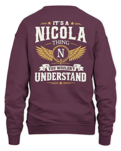 NICOLA KT06-M008 It’s a [NAME] Thing – You Wouldn’t Understand | Personalized Vintage T-Shirt - Unisex Sweatshirt - Maroon