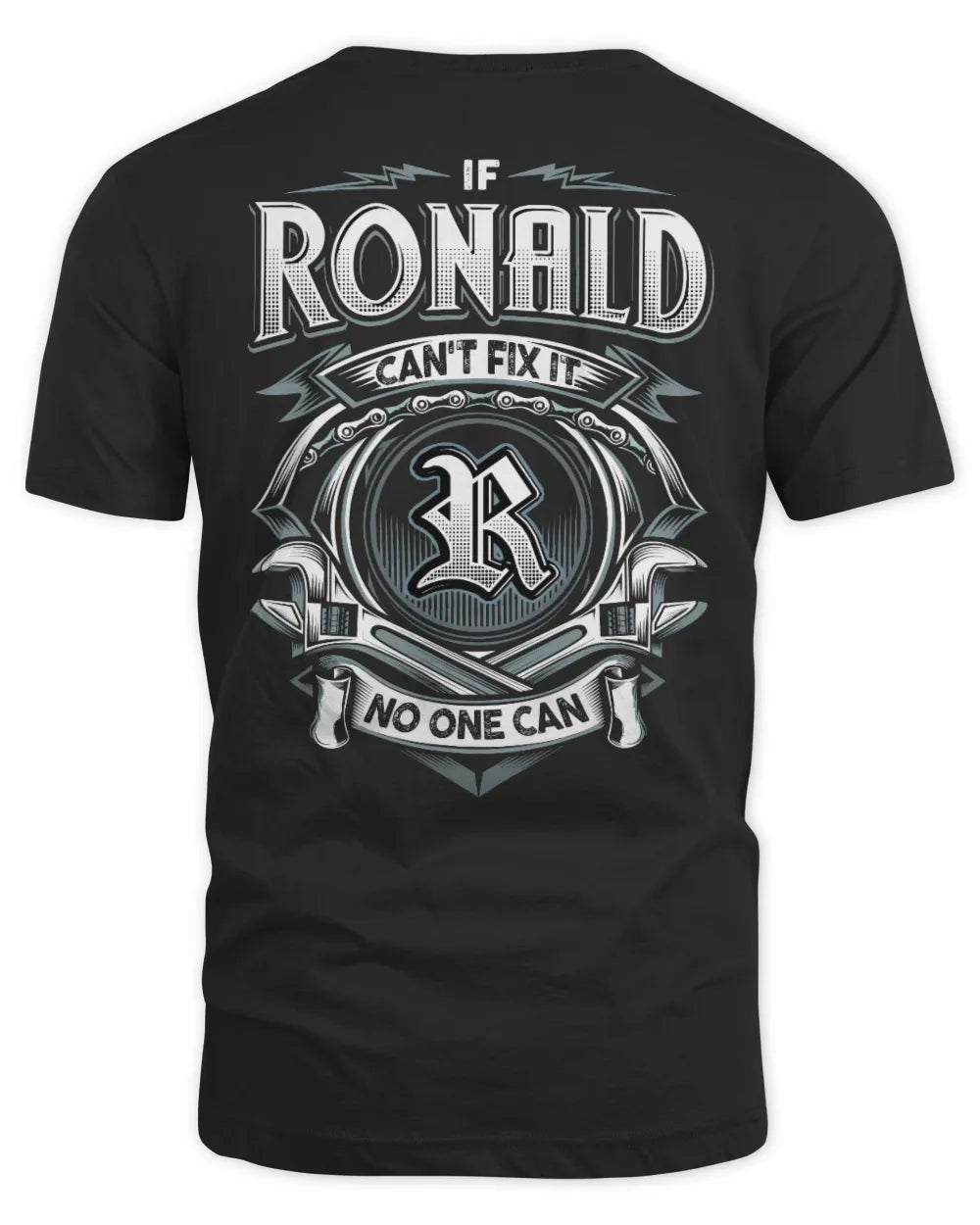 RONALD AP81-K4-626 - Personalized Ahmed Quote Apparel “If Ahmed Can't Fix It, No One Can” - Unisex Standard T-Shirt - Black