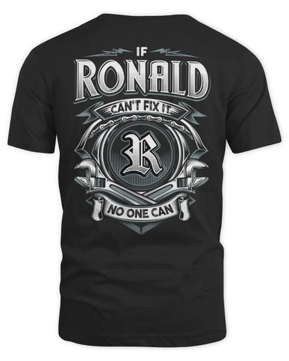 RONALD AP81-K4-626 - Personalized Ahmed Quote Apparel “If Ahmed Can't Fix It, No One Can” - Unisex Standard T-Shirt - Black