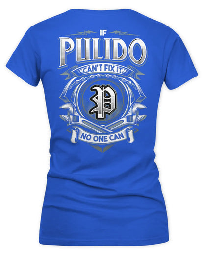 PULIDO AP81-K4-626 - Personalized Ahmed Quote Apparel “If Ahmed Can't Fix It, No One Can” - Women's V-Neck T-Shirt - Royal