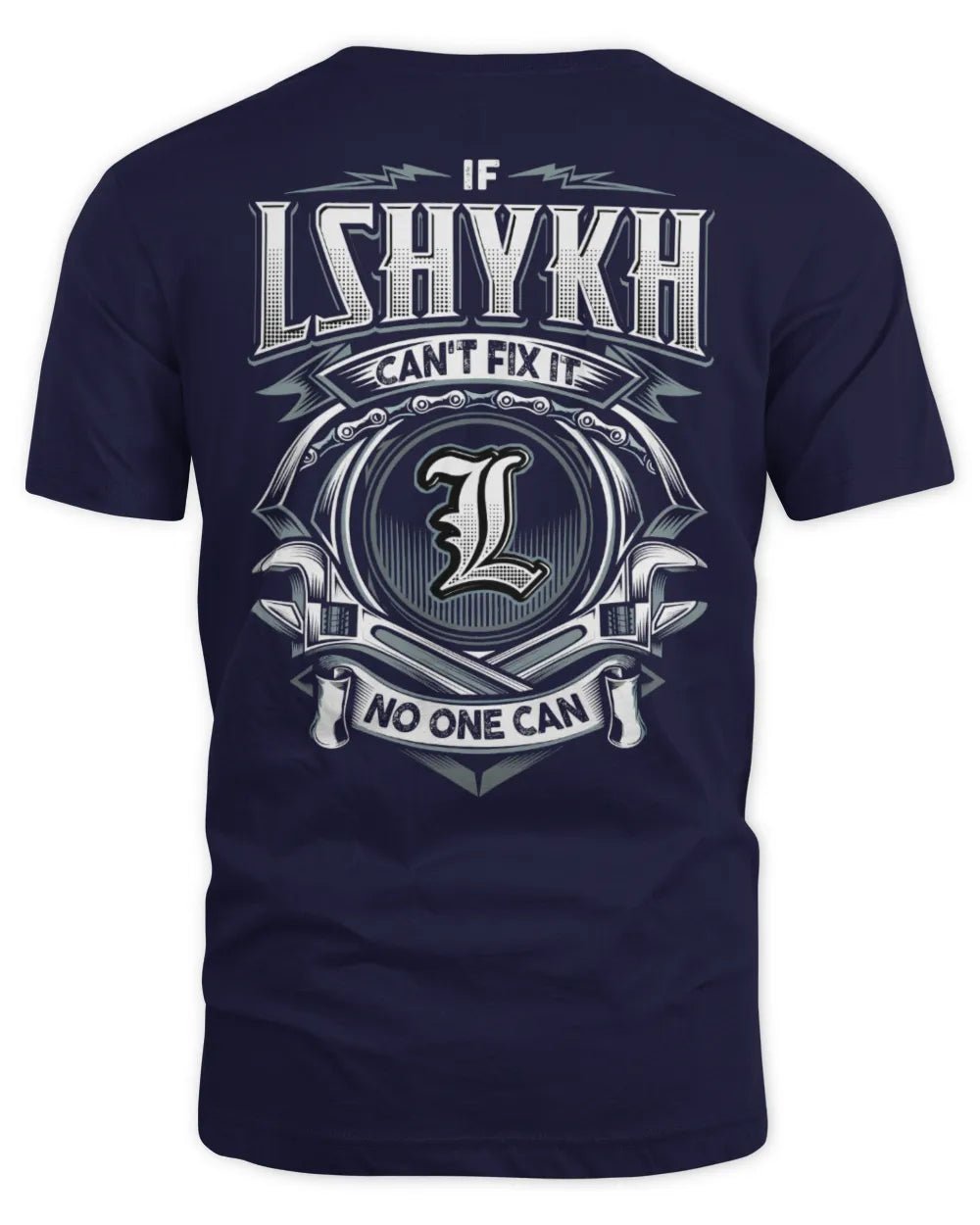 LSHYKH AP81-K4-626 - Personalized Ahmed Quote Apparel “If Ahmed Can't Fix It, No One Can” - Unisex Standard T-Shirt - Navy