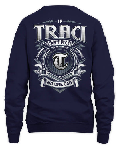 TRACI AP81-K4-626 - Personalized Ahmed Quote Apparel “If Ahmed Can't Fix It, No One Can” - Unisex Sweatshirt - Navy