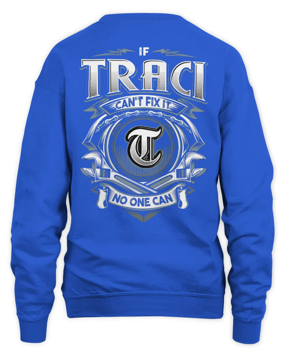 TRACI AP81-K4-626 - Personalized Ahmed Quote Apparel “If Ahmed Can't Fix It, No One Can” - Unisex Sweatshirt - Royal